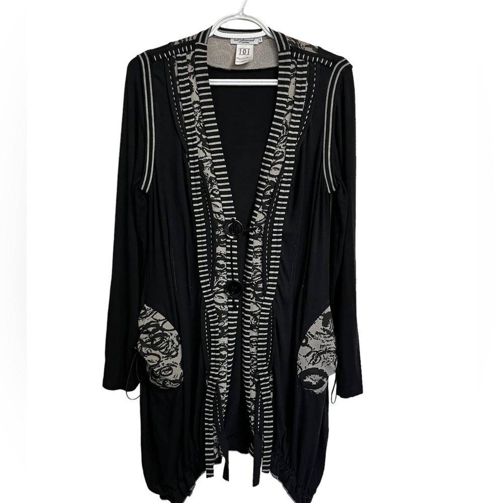 Dzhavael Couture Long Cardigan Button Down Size Medium